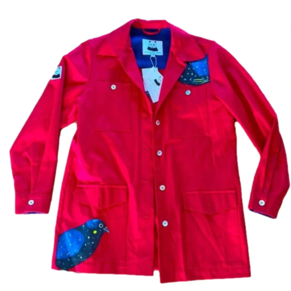 𝅺❤️ NWT Alexander Dets Handmade unique red cotton jacket - S